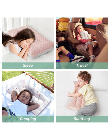 Almohada para Niños RESTIRY 48x28 cm Algodón Lavable Azul