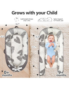 Cojín para Bebé Meindoovm de Algodón Orgánico Reversible 2