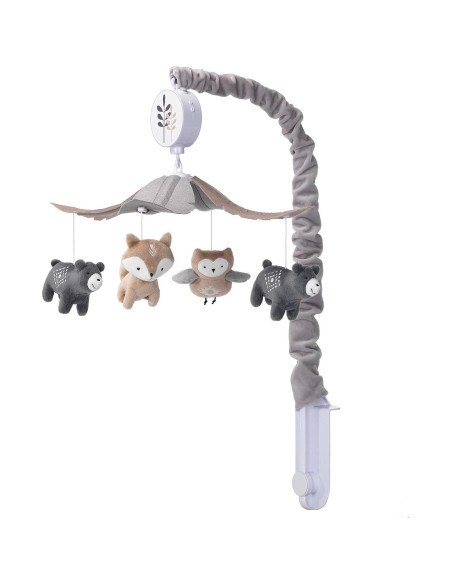 Móvil Musical para Cuna Lambs & Ivy Bosque Woodland Gris Móvil Musical para Cuna Lambs & Ivy Bosque Woodland Gris