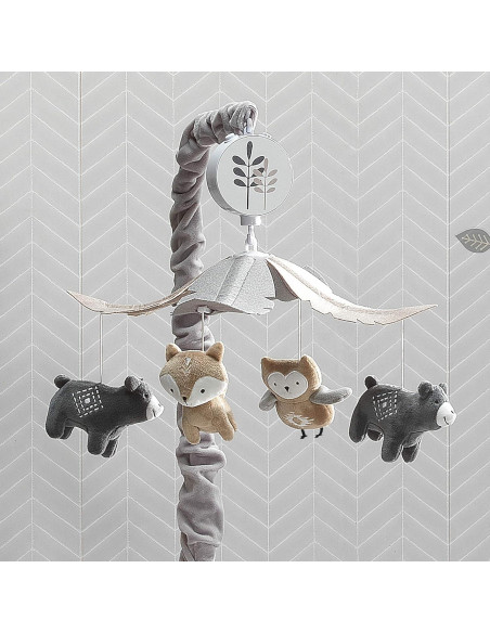 Móvil Musical para Cuna Lambs & Ivy Bosque Woodland Gris Móvil Musical para Cuna Lambs & Ivy Bosque Woodland Gris
