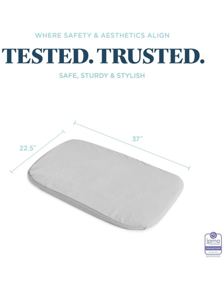 Sábana Ajustable Impermeable Baby Delight Beside Me Dreamer Gris