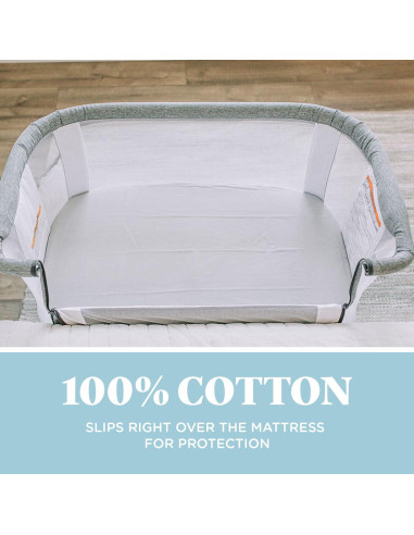 Sábana Ajustable Impermeable Baby Delight Beside Me Dreamer Gris