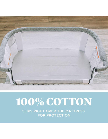 Sábana Ajustable Impermeable Baby Delight Beside Me Dreamer Gris