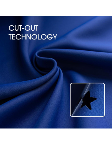 Cortinas Blackout Anjee 2 Paneles Estrellas Recortadas 132x213 cm