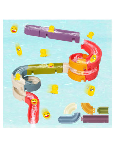 Juguete de Baño Think Wing Pista de Pelotas 37 Pcs para Niños