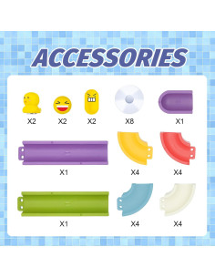 Juguete de Baño Think Wing Pista de Pelotas 37 Pcs para Niños 2