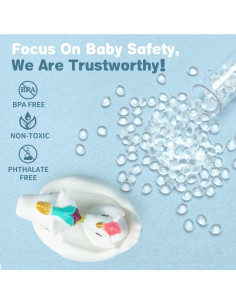 Juguetes de Baño Woby Unicornio 4 Piezas para Bebés 6-12 Meses 2