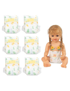 Conjunto de 6 Pañales Reutilizables para Muñecas Reborn 45-56 cm