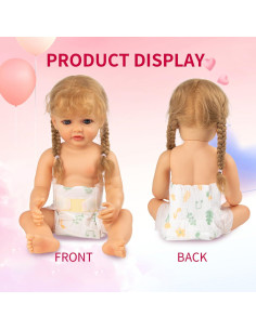 Conjunto de 6 Pañales Reutilizables para Muñecas Reborn 45-56 cm 2