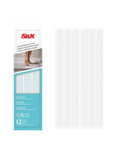 Pegatinas Antideslizantes S&X para Baño 12 Piezas Transparentes