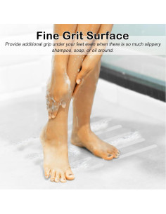 Pegatinas Antideslizantes S&X para Baño 12 Piezas Transparentes 2