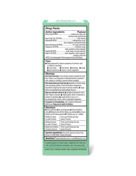 Jarabe para la tos y resfriado Hyland's 118 ml - Niños 2 años+