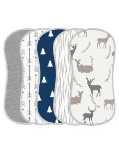 Juego de Paños de Eructo Thobby 100% Algodón Orgánico 5 Pzas