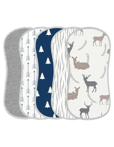 Juego de Paños de Eructo Thobby 100% Algodón Orgánico 5 Pzas