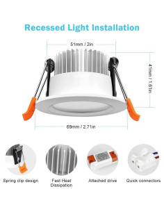 Downlight LED empotrado inShareplus 5W WiFi regulable 2700-6500K 2