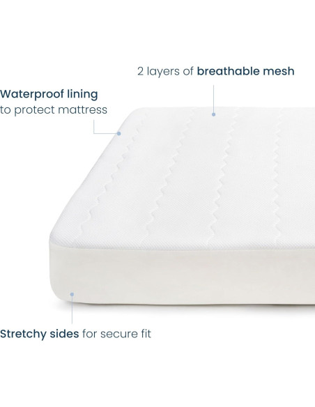 Funda de Colchón para Cuna HALO Transpirable Impermeable 71x133 cm