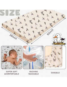 Juego de 4 Sábanas Ajustables para Cuna CroBlissful 132x71 cm 2