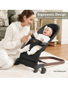 Columpio Plegable para Bebés Taylengrow - 3 Alturas Ajustables, Algodón Suave 2