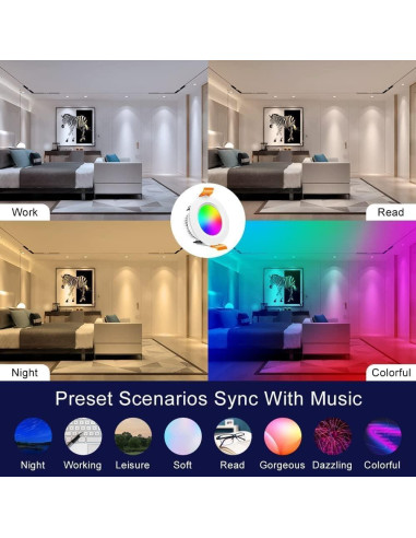 Downlight LED empotrado inShareplus 5W WiFi regulable 2700-6500K
