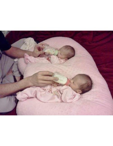 Cojín Twin Z Rosa 6 en 1 para Lactancia y Soporte Gemelos