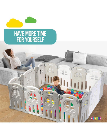 Parque Infantil Plegable Play22 de 14 Paneles - Seguridad para Niños