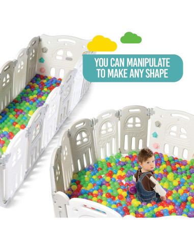 Parque Infantil Plegable Play22 de 14 Paneles - Seguridad para Niños