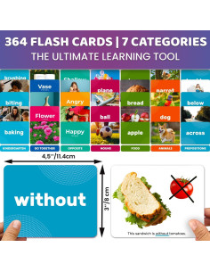 Tarjetas Didácticas QUOKKA 364 para Niños y Adultos - Vocabulario 2