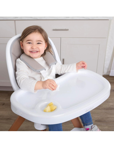 Silla Alta Convertible Evolur Zoodle 2 en 1 Gris Claro
