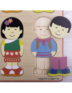 Rompecabezas de Madera Bigjigs Toys Amigos Pequeños 24 Piezas 2