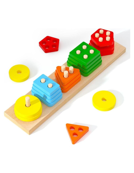 Juguete Clasificador de Formas de Madera GRINNNIE 2-4 Años
