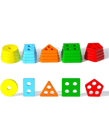 Juguete Clasificador de Formas de Madera GRINNNIE 2-4 Años