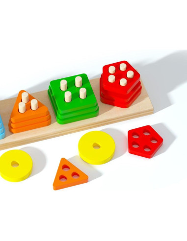 Juguete Clasificador de Formas de Madera GRINNNIE 2-4 Años