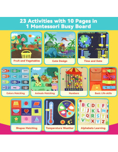 Libro Ocupado Montessori Floatlive 31x16.8 cm para Niños 1-4 Años 2