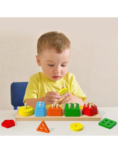 Juguete Clasificador de Formas de Madera GRINNNIE 2-4 Años