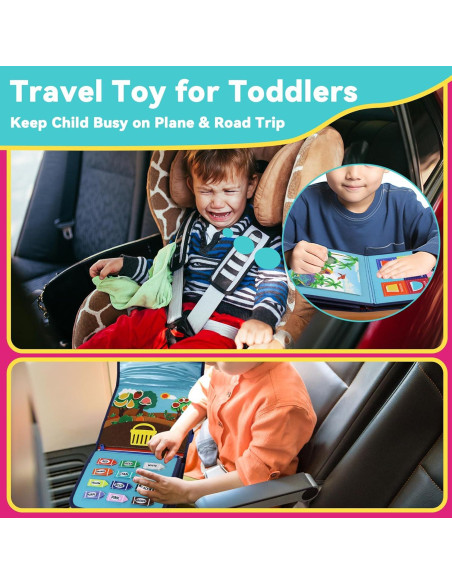 Libro Ocupado Montessori Floatlive 31x16.8 cm para Niños 1-4 Años Libro Ocupado Montessori Floatlive 31x16.8 cm para Niños 1-4 Años