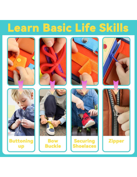 Libro Ocupado Montessori Floatlive 31x16.8 cm para Niños 1-4 Años Libro Ocupado Montessori Floatlive 31x16.8 cm para Niños 1-4 Años