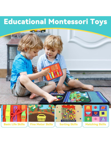 Libro Ocupado Montessori Floatlive 31x16.8 cm para Niños 1-4 Años