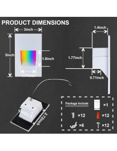 Luces de Escalera LED RGB AXOTEXE 12V 4W Control Remoto 30 Colores 2