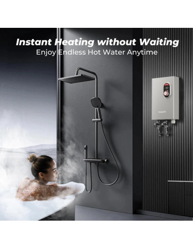 Calentador de Agua Eléctrico Sin Tanque FOGATTI 11kW 240V 9.8 LPM
