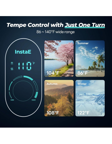 Calentador de Agua Eléctrico Sin Tanque FOGATTI 11kW 240V 9.8 LPM