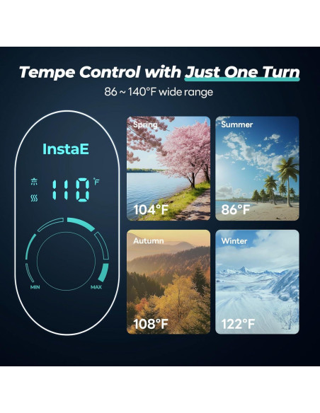 Calentador de Agua Eléctrico Sin Tanque FOGATTI 11kW 240V 9.8 LPM