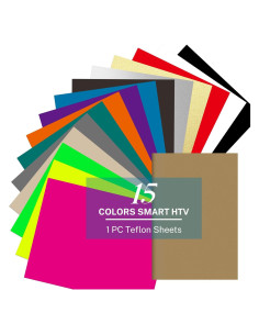 Paquete de 16 Piezas de Vinilo Termoadhesivo HAWERSI 24.1x30.5cm