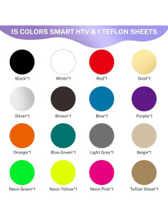 Paquete de 16 Piezas de Vinilo Termoadhesivo HAWERSI 24.1x30.5cm 2