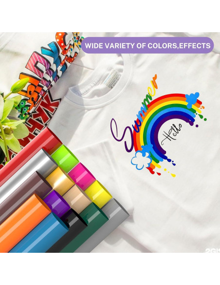 Paquete de 16 Piezas de Vinilo Termoadhesivo HAWERSI 24.1x30.5cm