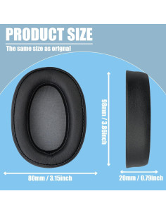 Almohadillas de Repuesto Sony WH-H900N y MDR-100ABN - Cuero Suave 2