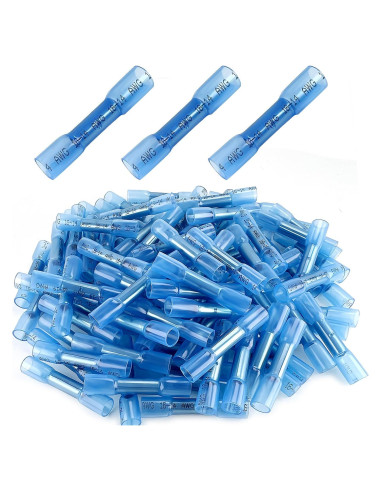Conectores de Cable Termocontraíble 100Pcs Azul 16-14 AWG