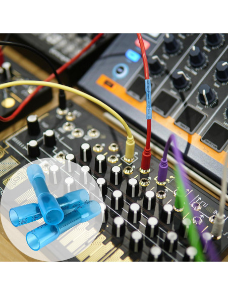 Conectores de Cable Termocontraíble 100Pcs Azul 16-14 AWG