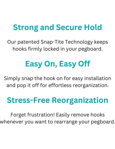 Ganchos de Tablero de Clavos PegPro 2" - 24 Unidades, Negro