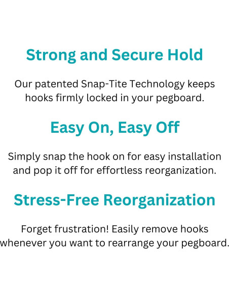 Ganchos de Tablero de Clavos PegPro 2" - 24 Unidades, Negro