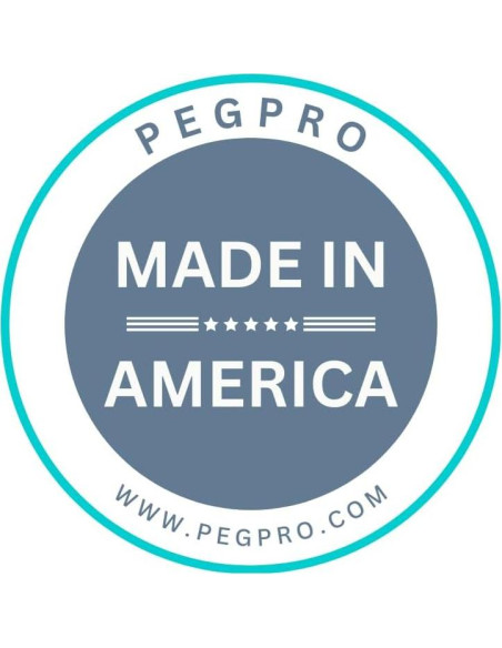 Ganchos de Tablero de Clavos PegPro 2" - 24 Unidades, Negro